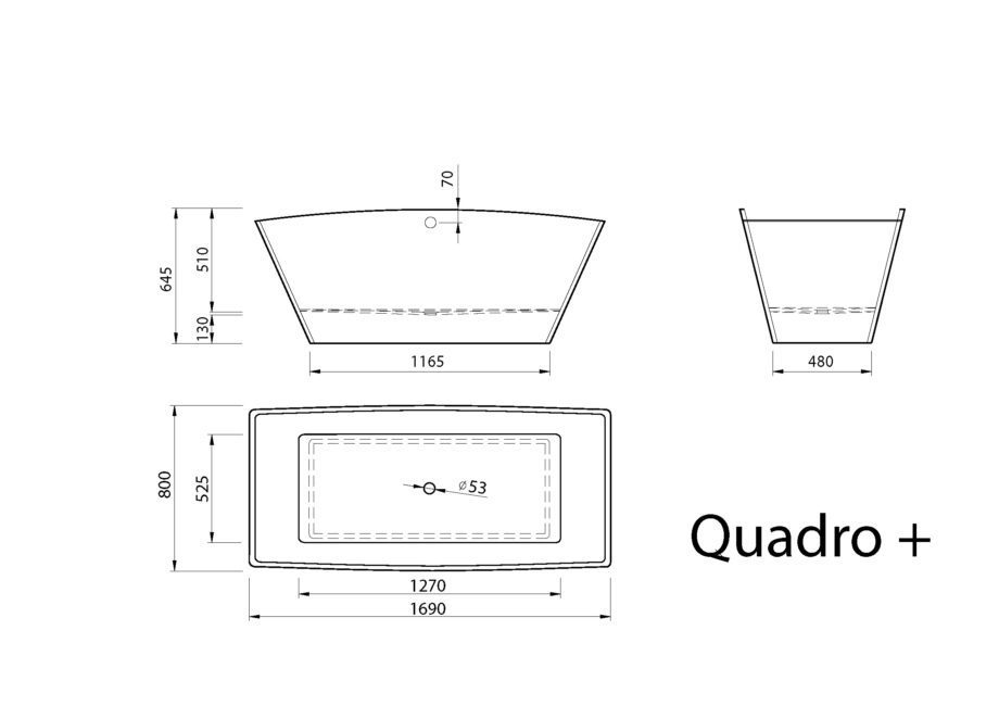 Bath Vispool Quadro 169