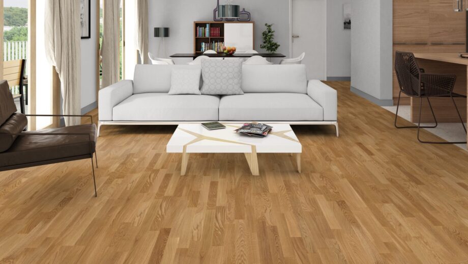 Parquet Tarkett, Pure, Oak Nature TreS 13mm, 3-strip, Proteco Lacquer