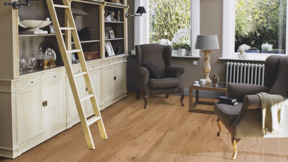 Parquet Tarkett, Pure, Oak Rustic Plank, 1-strip, 2 sides bevelled, brushed, mat lacquer