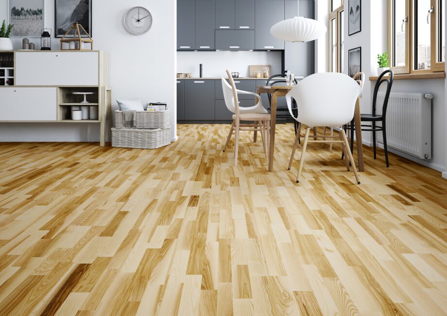 Parquet Ash, Molti Saimaa, 3-strip, lacquer