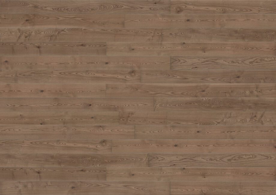 Parquet Ash, Grande Hazelnut, 1-strip, beveled, brushed, stained, natural oil