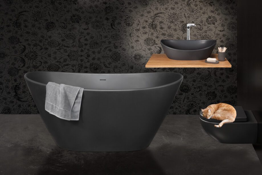 Bathtub PAA AMORE matt silkstone graphite