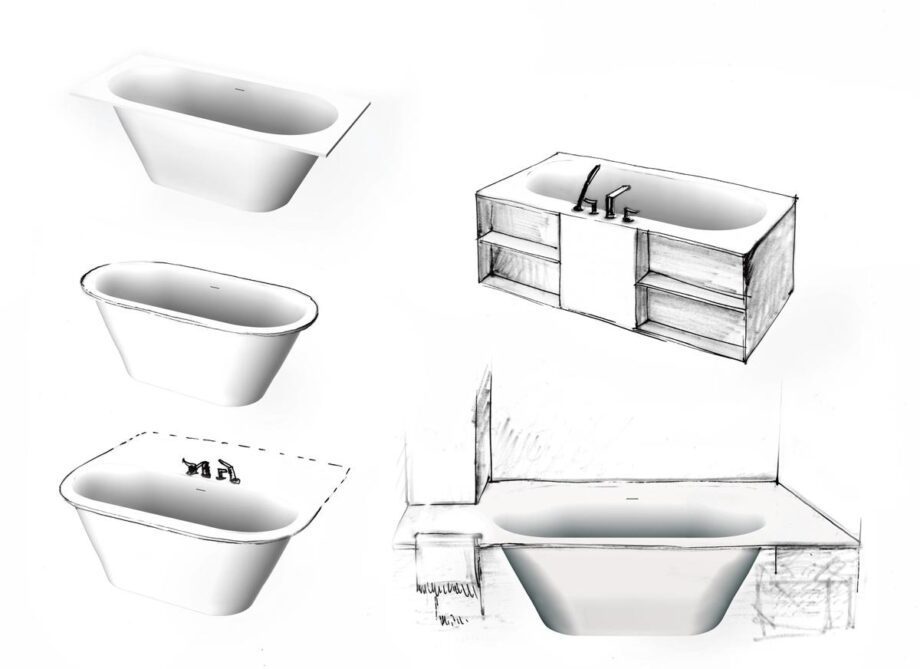 Bathtub PAA DECO SHAPE RE matt silkstone