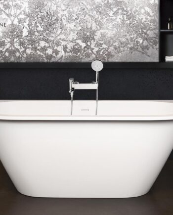 Bathtub PAA DECO WALL SILK matt silkstone (rounded corners A&D)