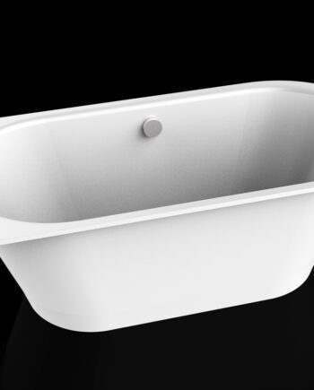Bathtub PAA VARIO GRANDE cast stone, with 2 rounded corners C,D