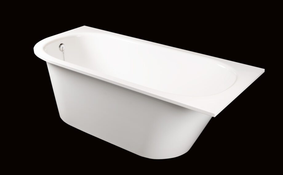 Bathtub PAA VARIO LONG cast stone, with 1 rounded corner