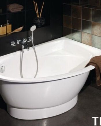 Bathtub PAA TRE GRANDE cast stone left side corner bathtub