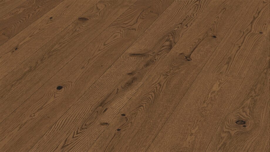 Floorboards Oak Rustic 2-layer, bevelled, brown oiled