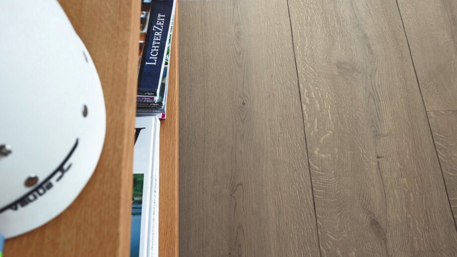 Parquet Meister Lindura Clay grey Authentic oak, brushed, 1-strip, naturally oiled