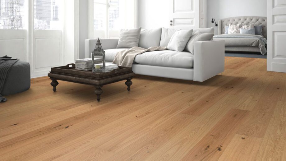 Parquet Meister Oak lively, brushed, 1-strip, matt lacquered