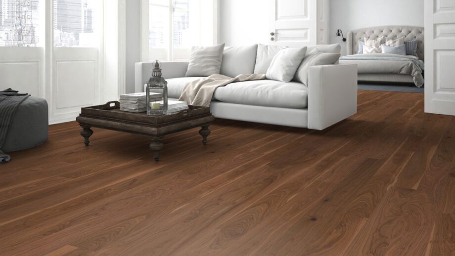 Parquet Meister American walnut lively, 1-strip, matt lacquered PD400