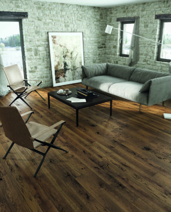 Parquet Oak Nugat, 1-strip, beveled, stained, matt lacquer 1.1