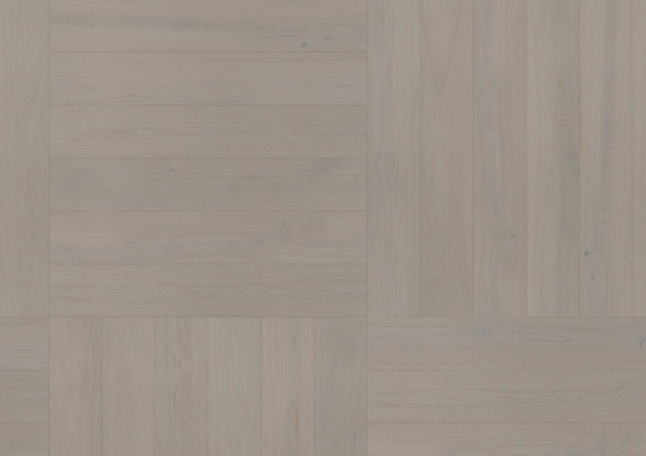 Parquet Oak, ter Hürne, Oak grey, brushed, beveled, extra matt lacquered