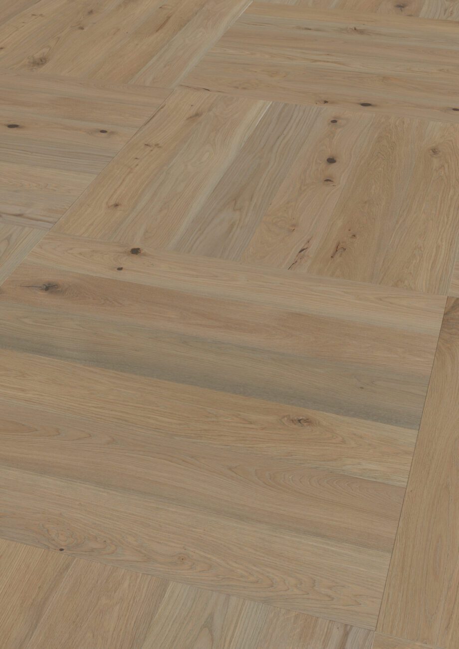 Parquet Oak, ter Hürne, Oak sand brown, brushed, beveled, natural oil-treated