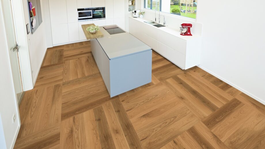 Parquet Oak, ter Hürne, Oak, brushed, beveled, natural oil-treated