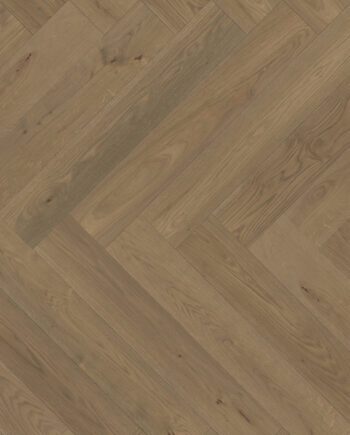 Parquet Oak, ter Hürne, Oak terra brown, herringbone, brushed, beveled, natural oil-treated