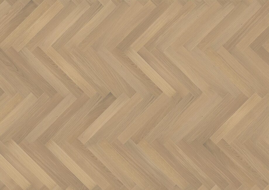 Herringbone parquet Oak Natur white oiled