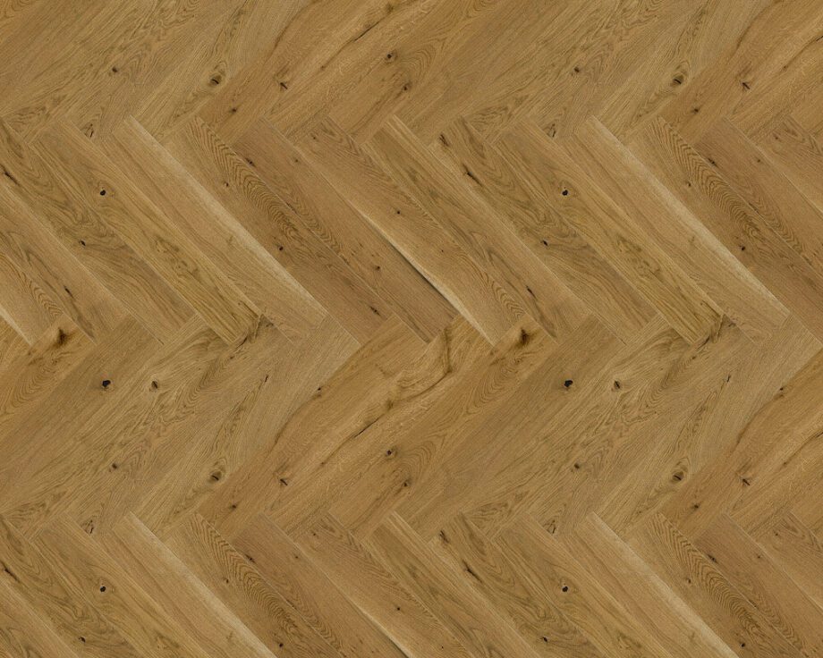 Parquet Oak, Mainland, 1-strip, beveled, brushed, stained, matt lacquer, herringbone, click