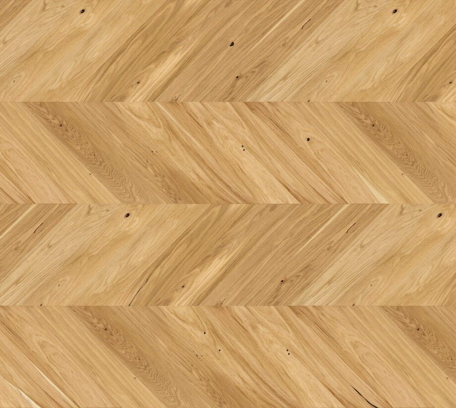 Parquet Oak, Caramel, 1-strip, beveled, brushed, matte lacquer, french herringbone