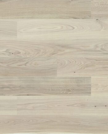 Parquet Oak, White, 1-strip, beveled, brushed, stained, matt lacquer