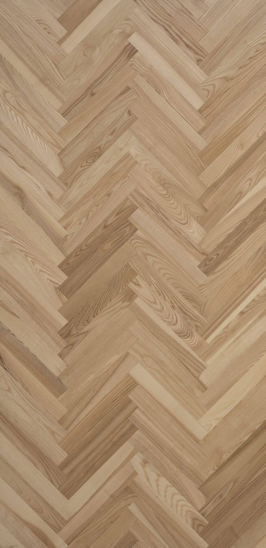 Strip parquet / herringbone parquet ash standard, beveled 4 sides, oiled