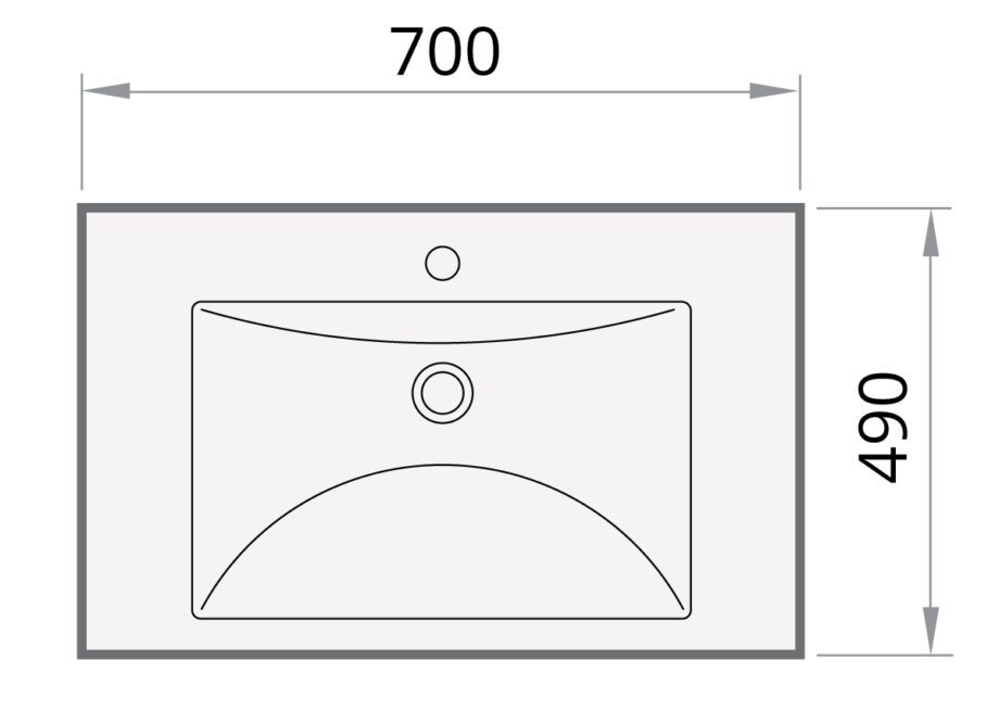 Washbasin PAA LONG STEP 700 cast stone