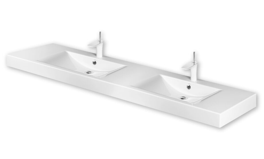 Washbasin PAA LONG STEP DUO cast stone double sink