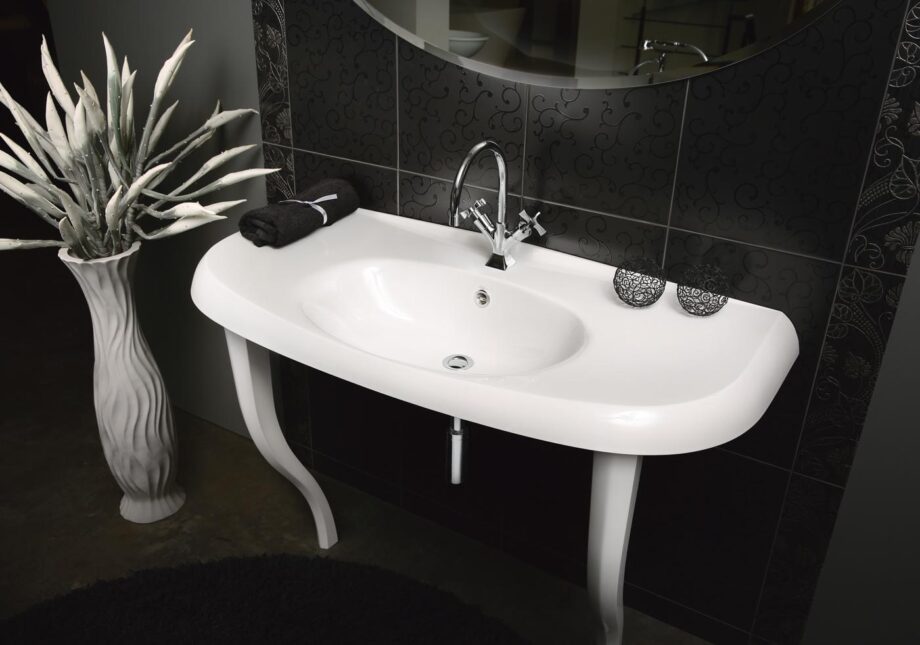 Washbasin PAA VICTORIA in Cast Stone with legs