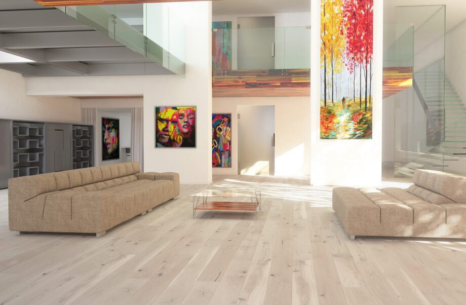 Parquet Oak, Grande Mont Blanc, 1-strip, beveled, stained, matt lacquer – 2