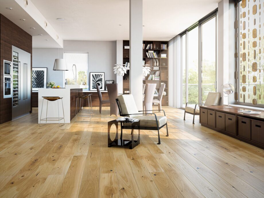 Parquet Oak, Grande Sahara, 1-strip, beveled, matt lacquer – 2