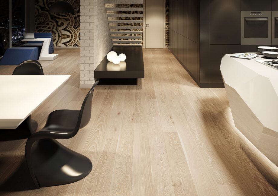 Parquet Oak, Grisini, 1-strip, beveled, brushed, stained, matte lacquer – 3
