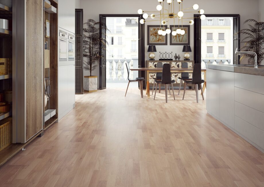 Parquet Oak, Molti Banana Song, 3-strip, brushed, stained, matt lacquer – 5