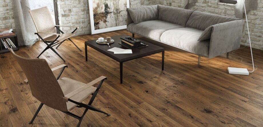 Parquet Oak, Piccolo Nugat, 1-strip, beveled, stained, matt lacquer – 2