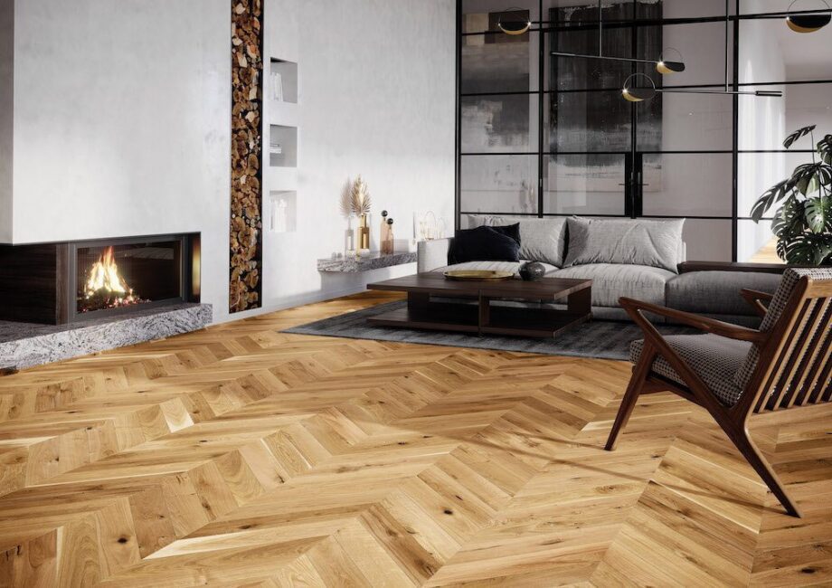 Parquet Oak, Raisins, 1-strip, beveled, brushed, matte lacquer, french herringbone – 2