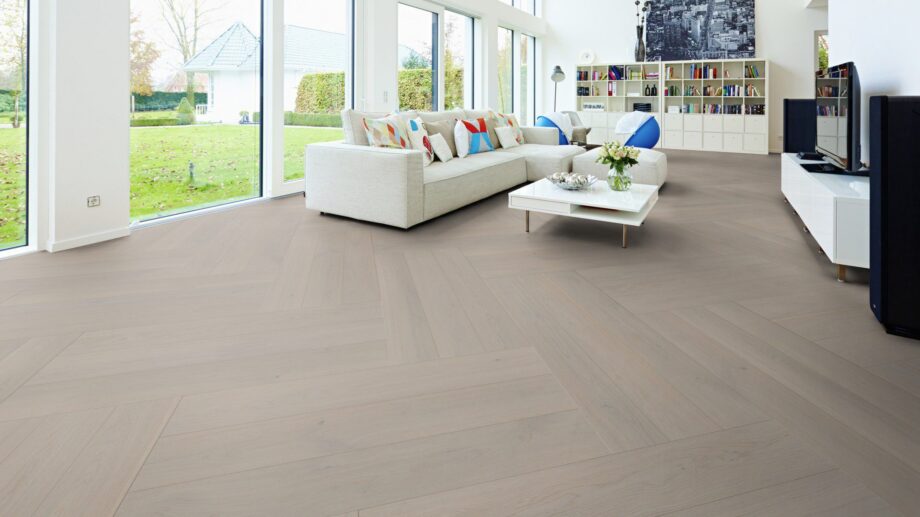 Herringbone Parquet Oak ter Hürne Grey, brushed, bevelled, extra matt lacquer – 5