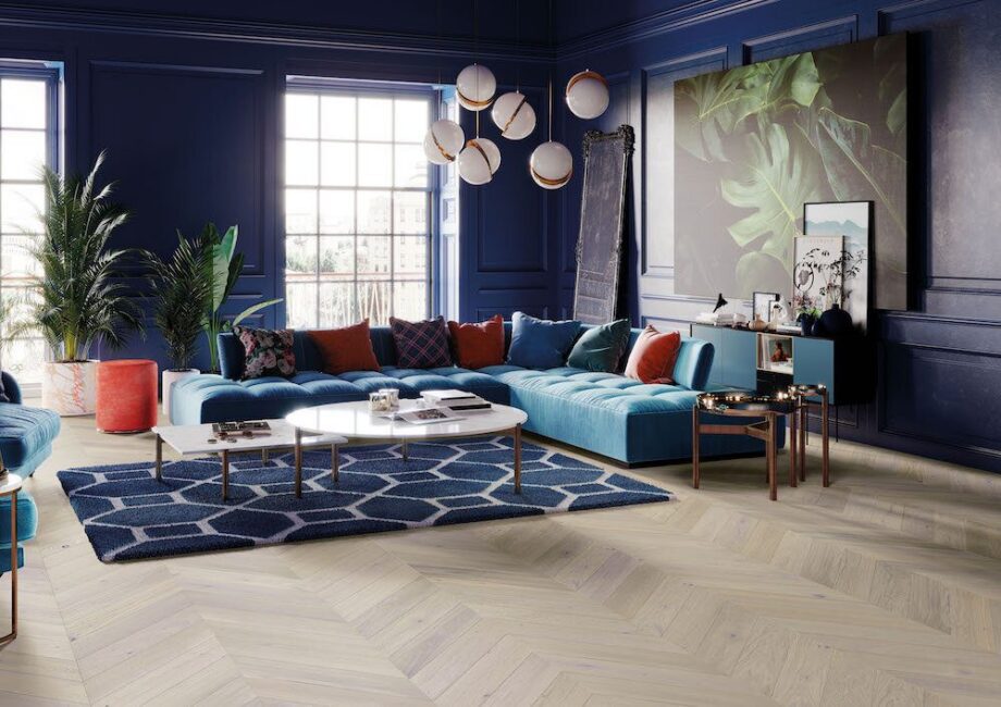 Parquet Oak, Trivor, 1-strip, beveled, brushed, matte lacquer, french herringbone – 2