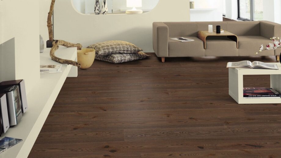 Parquet Tarkett, Heritage, Oak Old Brown, brushed, 2 sides beveled, 1-strip, Proteco Hardwax Oil – 6