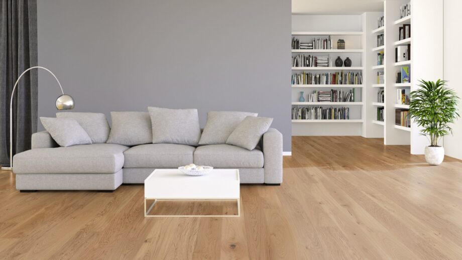 Parquet Tarkett, Pure, Oak Rustic Plank, 1-strip, 2 sides bevelled, brushed, Proteco Natura mat lacquer – 2