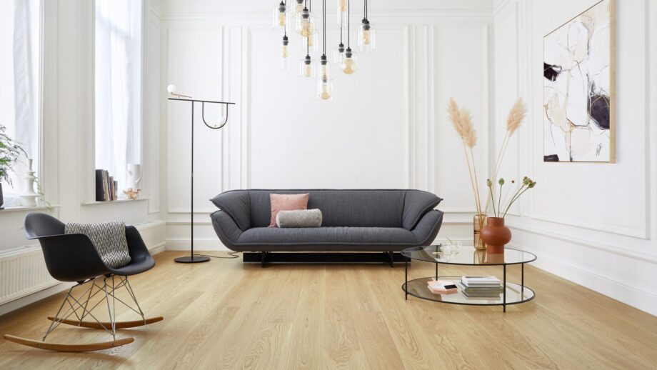 Parquet Tarkett, Shade, Oak Essence Plank XT, 1-strip, 2 sides bevelled, brushed, stained, Proteco Natura mat lacquer – 5