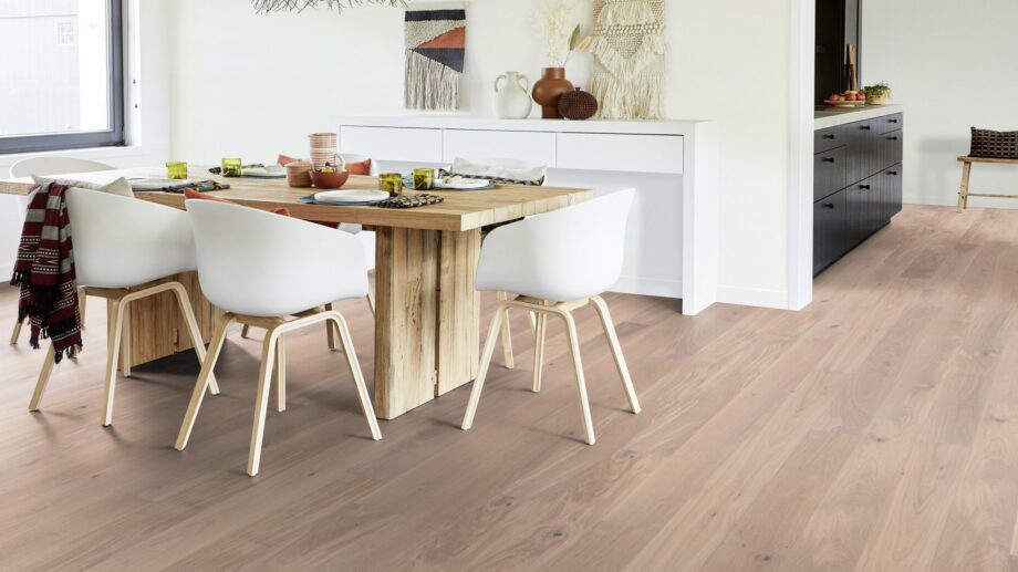 Parquet Tarkett, Shade, Oak Satin White Plank, 1-strip, 2 sides bevelled, Proteco Hardwax – 2