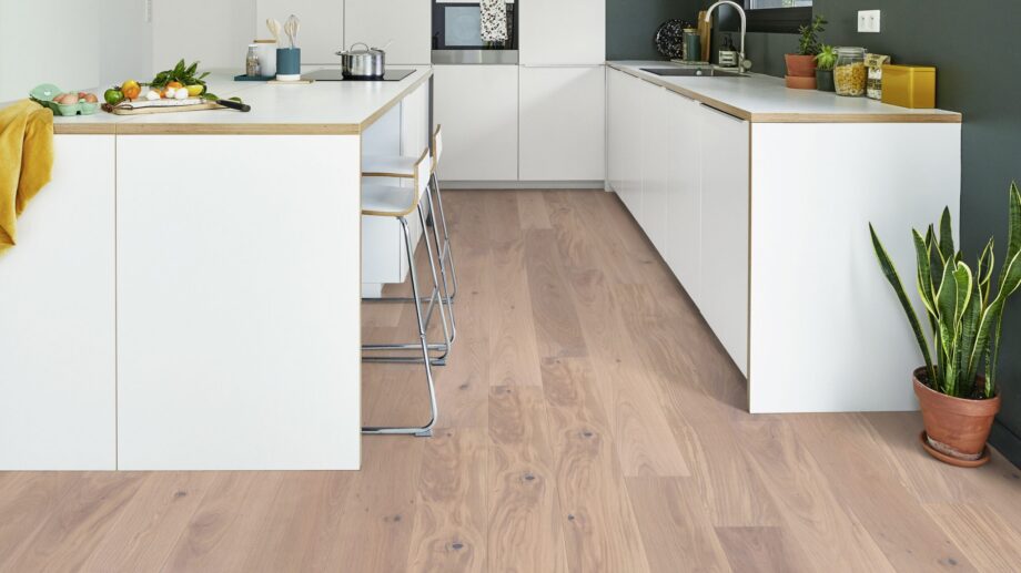 Parquet Tarkett, Shade, Oak Satin White Plank, 1-strip, 2 sides bevelled, Proteco Hardwax – 3