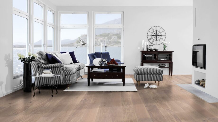 Parquet Tarkett, Shade, Oak Satin White Plank, 1-strip, 2 sides bevelled, Proteco Hardwax – 5