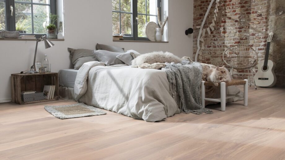 Parquet Tarkett, Shade, Oak Satin White Plank, 1-strip, 2 sides bevelled, Proteco Hardwax Oil – 5