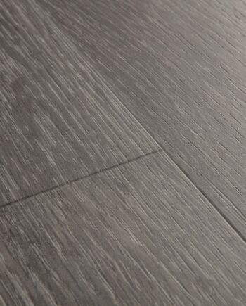 Vinyl parquet SPC Quick Step silk oak dark grey alpha small planks, beveled