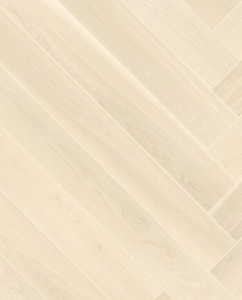 Parquet ash, EstaParket, Ash Herringbone Elegant Frost Ivory Pores, beveled, brushed, lacquer 5%, herringbone