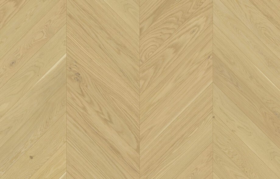 Chevron parquet oak, EstaParket, ab dazy, beveled, brushed, mat lacquer 5%