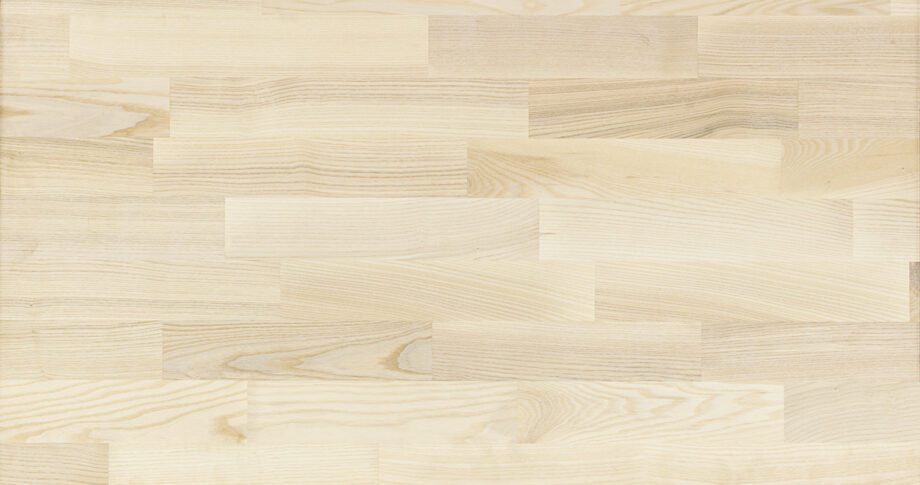 Parquet ash, Elegant White, 3-strip, mat lacquer