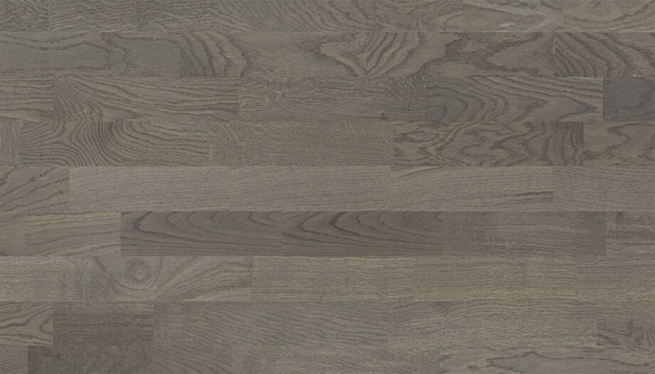 Parquet oak, promo grey, 3-strip, brushed, extra mat lacquer 5-11%