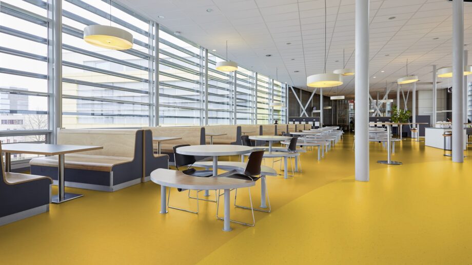 Linoleum floor Gerflor Colorette 0001 Banana Yellow