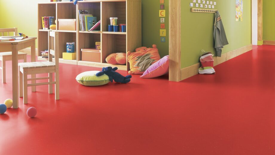 Linoleum floor Gerflor Colorette 0118 Power Red